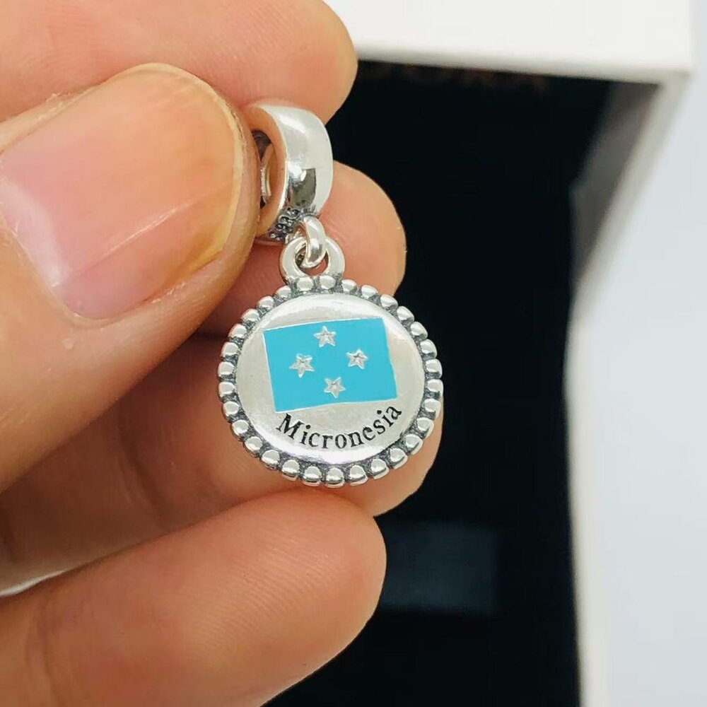 ✨🔥Pandora flag of the Federated States of Micronesia Exclusive Dangle charm
